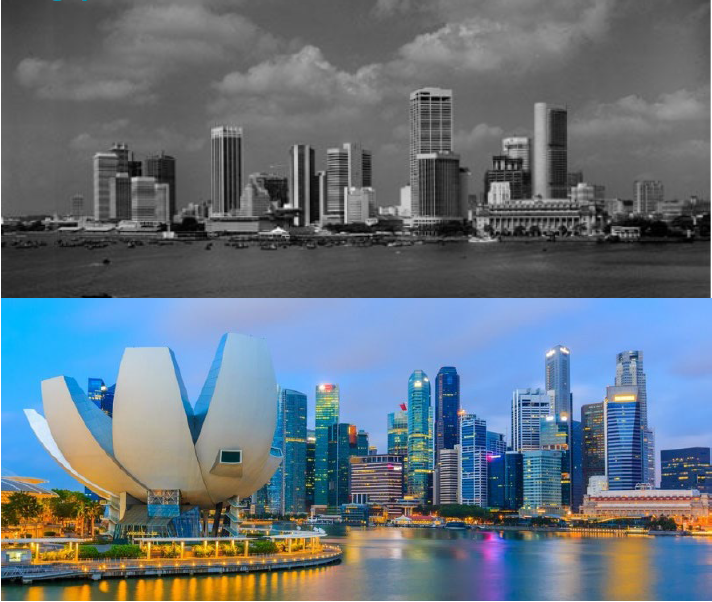 Singapore Marina: Then and now